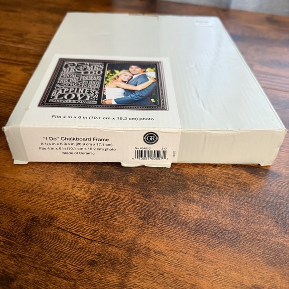 Bed‎ Bath Beyond I Do Chalkboard Frame Wedding Photo 4x6 Forever Always - Picture 3 of 8